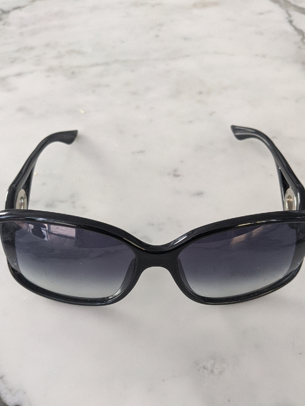 Dior Black Women's Sunglasses with Silver Detail